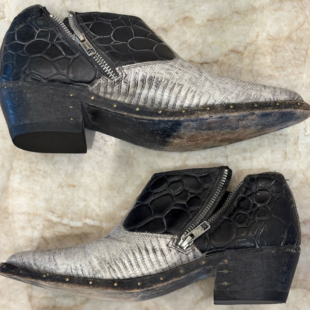 Free People farylrobin western bootie black/gray - Picture 2 of 6